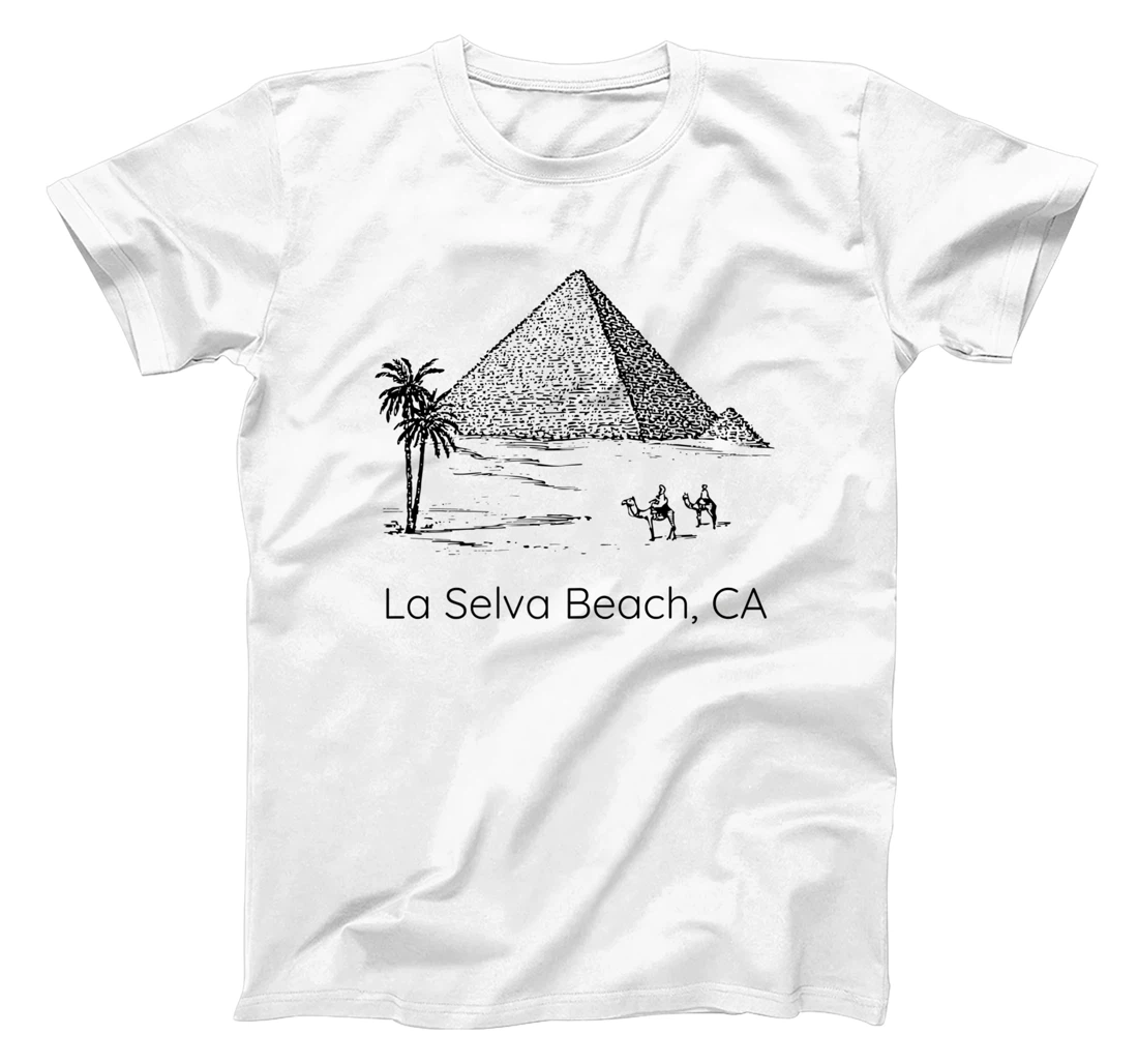 Personalized Funny Pyramid La Selva Beach CA Bad Geography Stupid Joke T-Shirt, Women T-Shirt