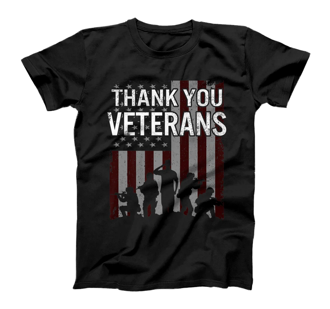 Personalized Veteran Thank You Veterans Day Appreciation Patriotic USA T-Shirt, Women T-Shirt
