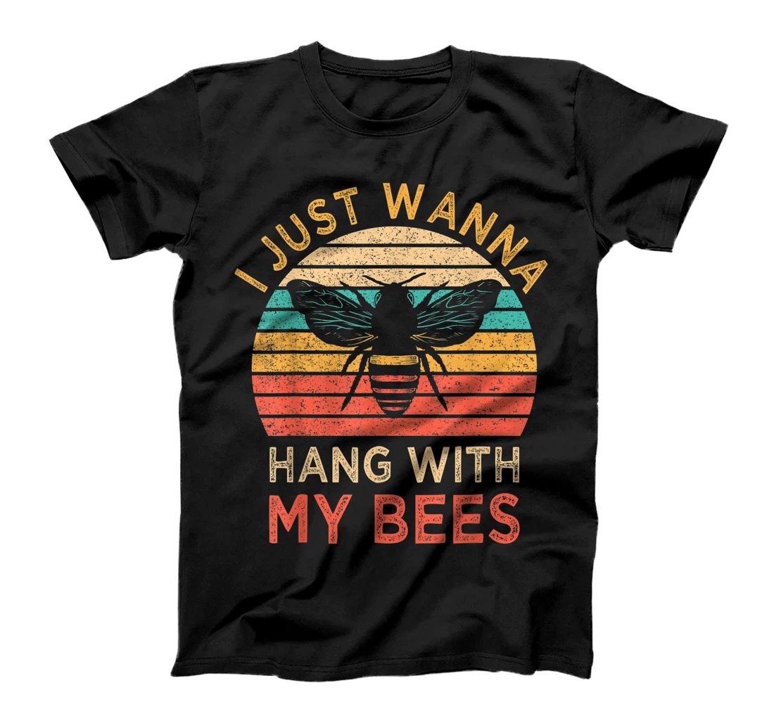 Personalized Beekeeping Just Wanna Hang With My Bees Honeybee Apiculture T-Shirt, Kid T-Shirt and Women T-Shirt