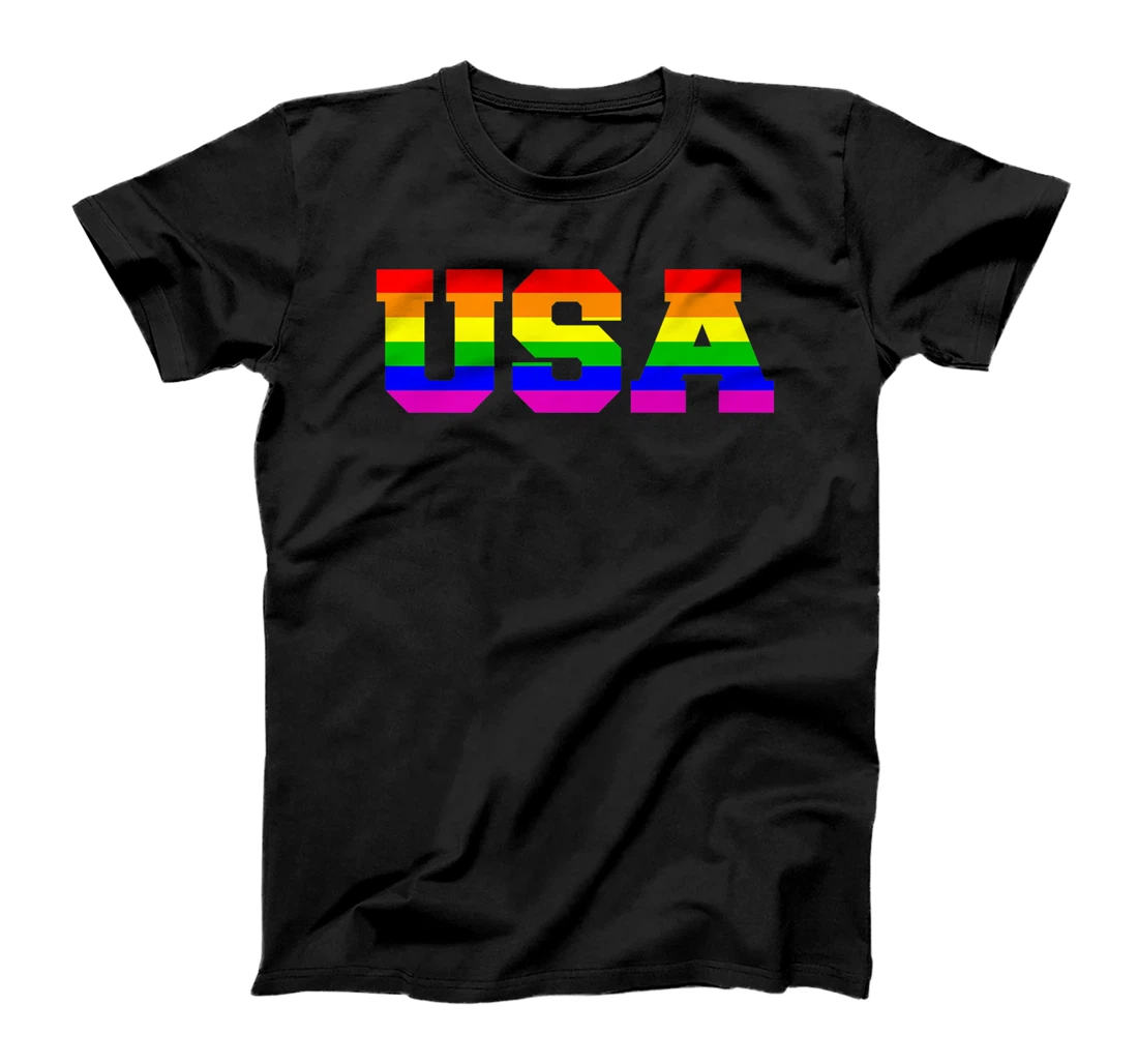 Personalized USA gay pride rainbow T-Shirt, Kid T-Shirt and Women T-Shirt