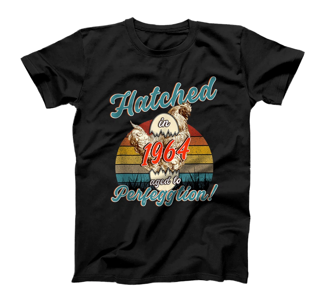 Personalized Chicken Lover Gifts Vintage Retro Hatched in 1964 Birth Year T-Shirt, Women T-Shirt