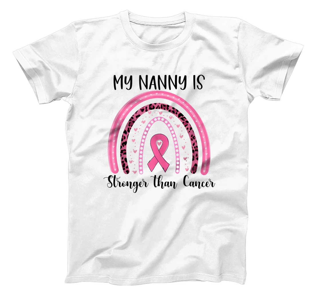 Personalized My Nanny is stronger than cancer breast cancer awareness T-Shirt, Women T-Shirt