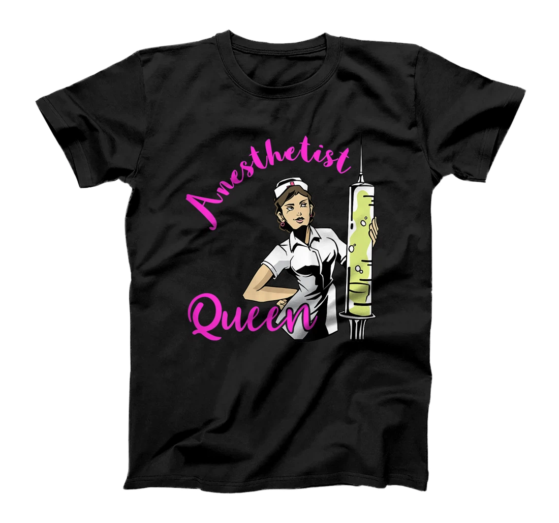 Personalized Womens Anesthetist Queen Crna Nurse Anasthesiology Assistant T-Shirt, Women T-Shirt