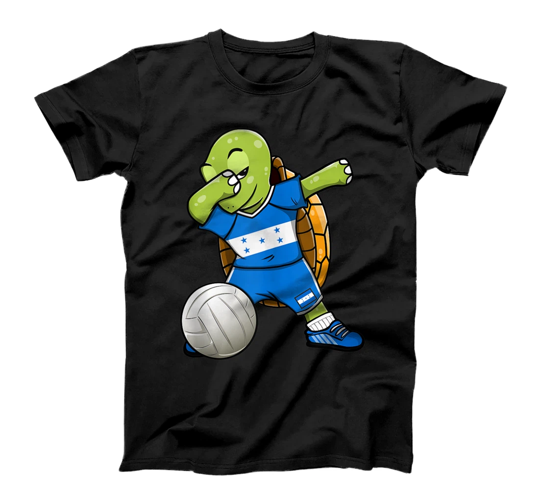 Dabbing Turtle Honduras Volleyball Fans Jersey Honduran Flag T-Shirt, Women T-Shirt