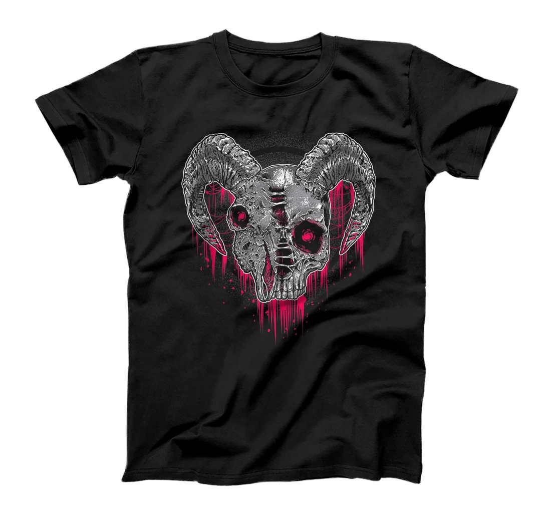 Goth Goat Skull Evil Satan T-Shirt, Women T-Shirt