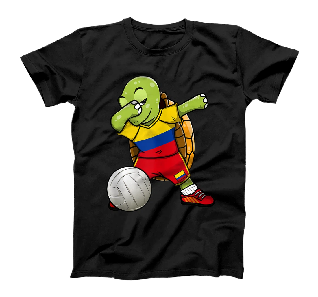 Dabbing Turtle Colombia Volleyball Fans Jersey Sport Flag T-Shirt, Women T-Shirt