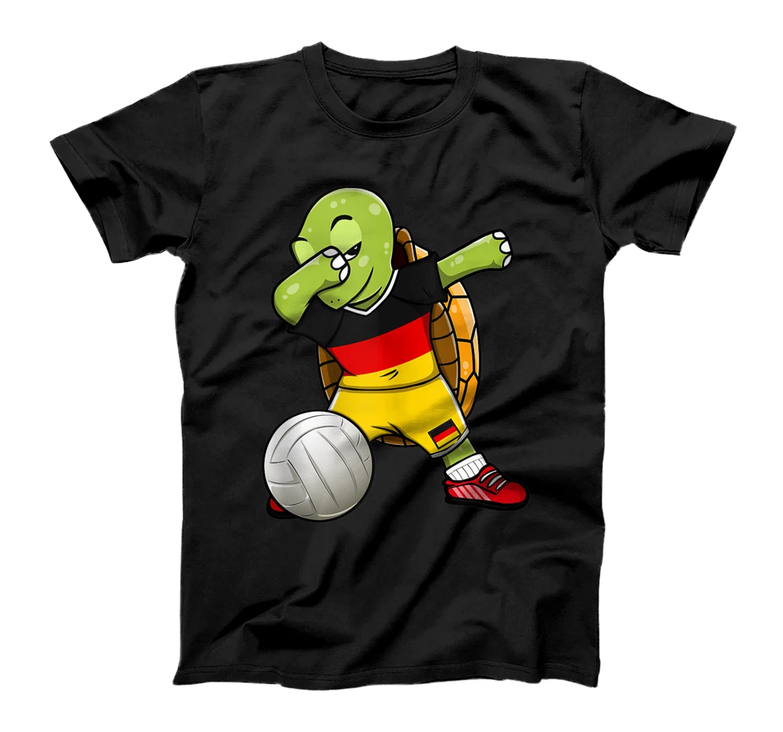 Dabbing Turtle Germany Volleyball Fans Jersey German Flag T-Shirt, Women T-Shirt