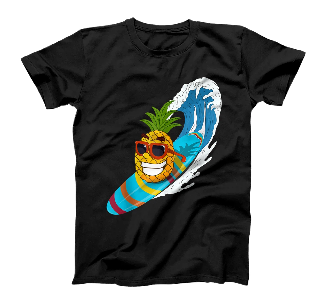 Pineapple Surfing in Beach T-Shirt, Women T-Shirt