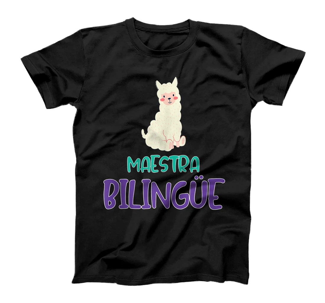 Maestra Llama Regalos Para Maestra Bilingue T-Shirt, Women T-Shirt