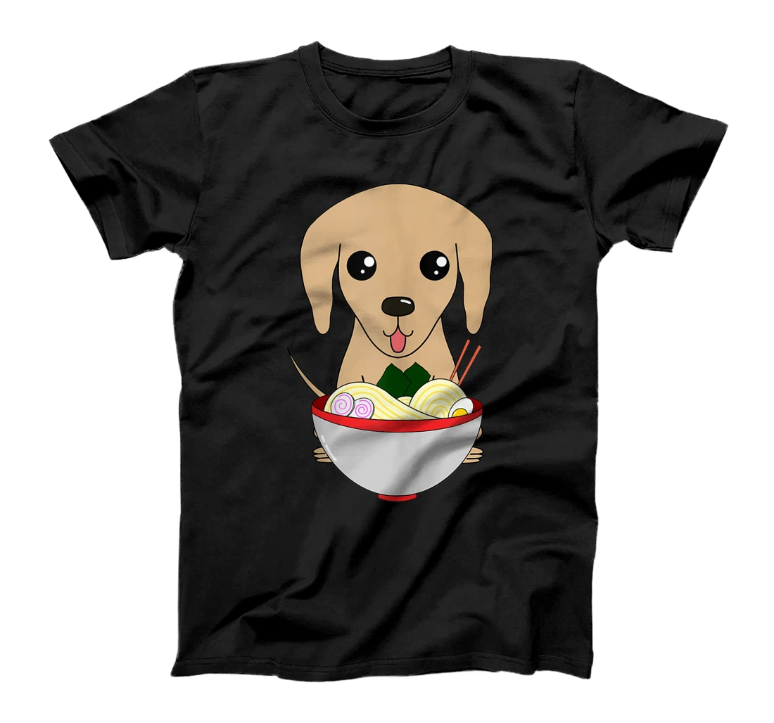 Cute Weiner Daschund with Ramen T-Shirt, Women T-Shirt