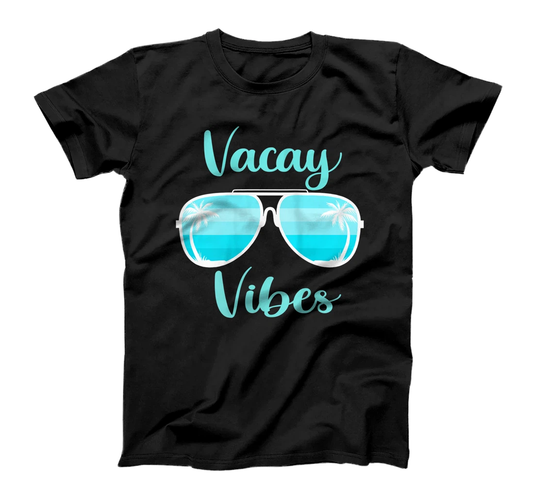 Womens Vacay Vibes On Summer Weekend Vacation Mode Sunglasses T-Shirt, Women T-Shirt