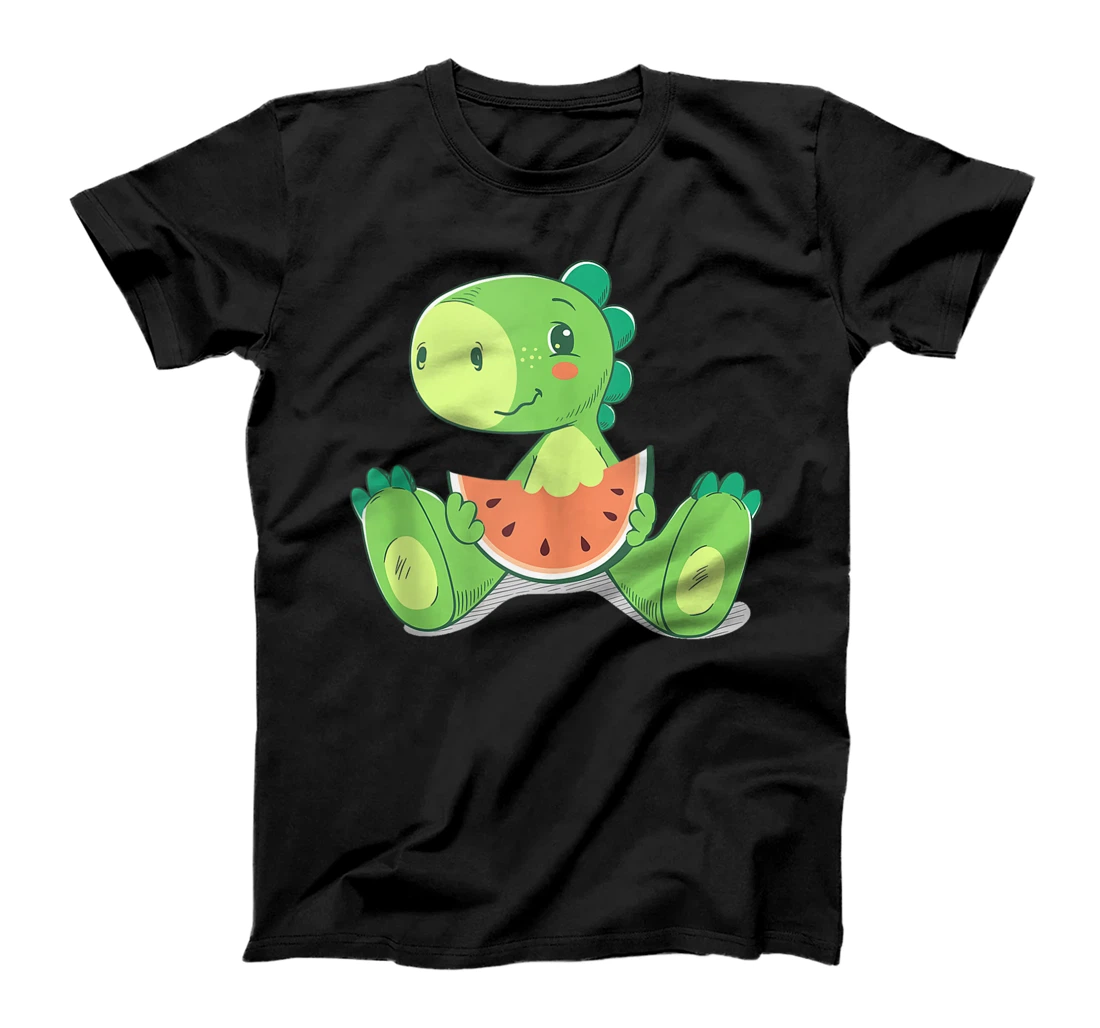 Watermelon Dinosaur One In a Melon T Rex Summer Fruit T-Shirt, Women T-Shirt