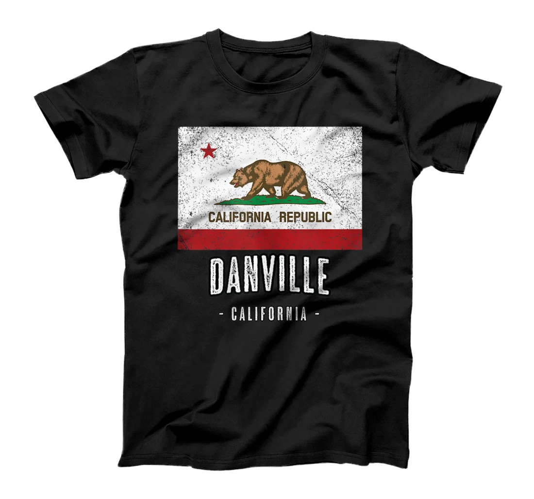 DANVILLE - California | Cali City Souvenir - CA Flag Top T-Shirt, Women T-Shirt