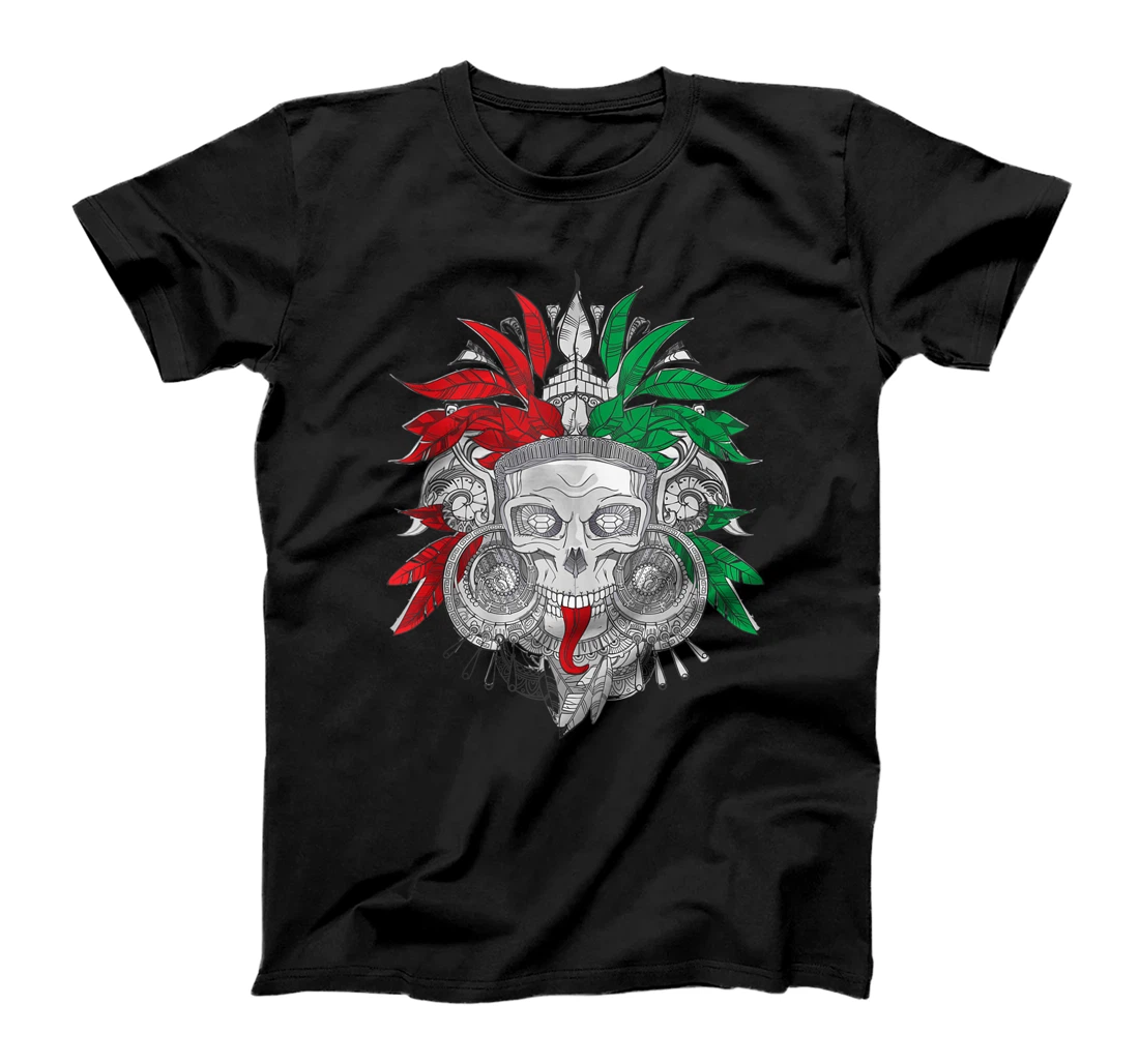 Ancient Aztec Mexican Skull Art Maya Mask Calavera Azteca T-Shirt, Women T-Shirt