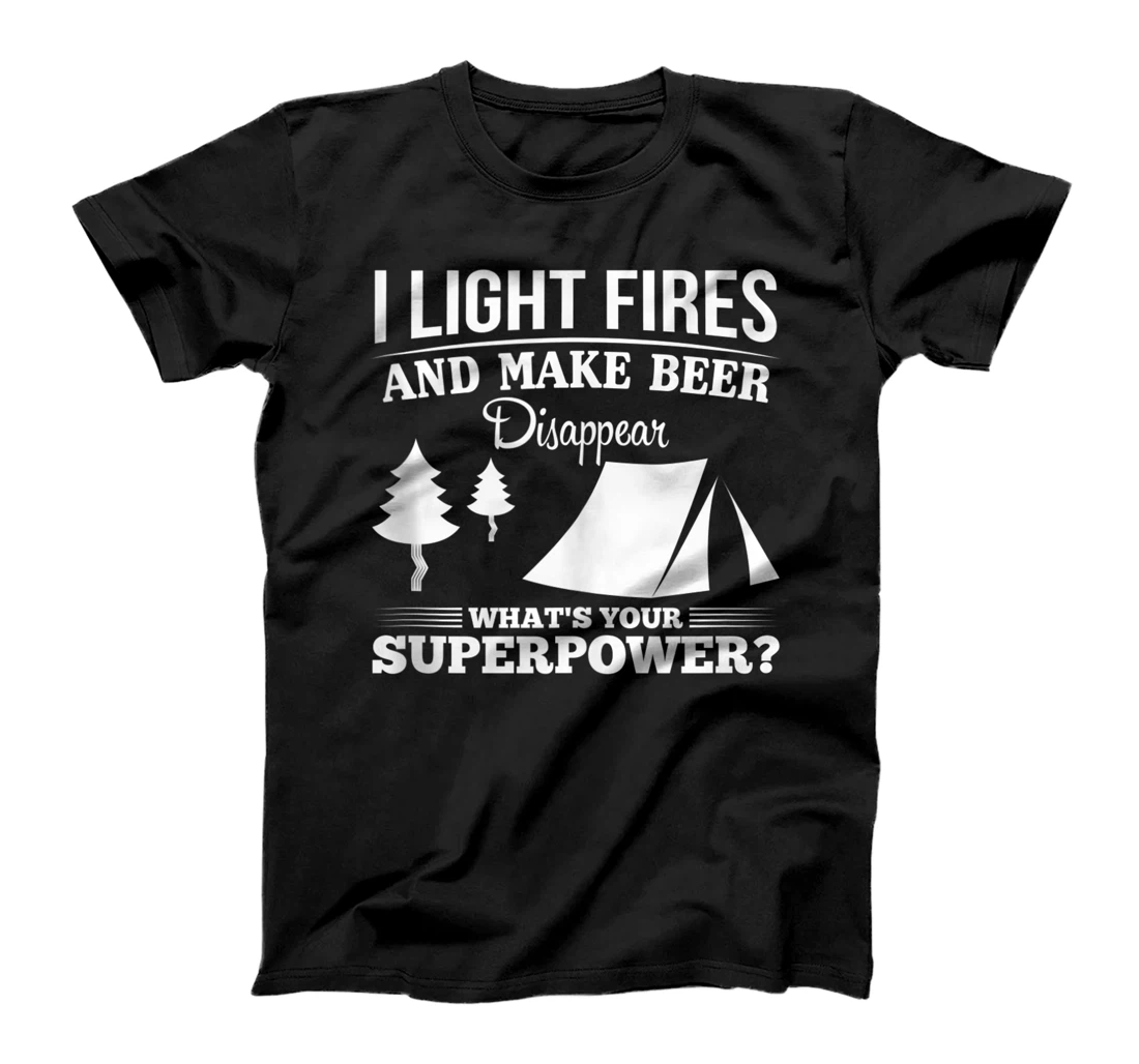 I light fires and make beer disappear retro design T-Shirt, Women T-Shirt