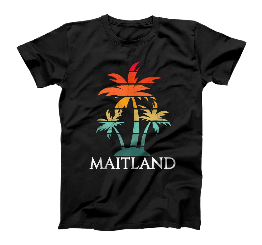 Maitland Florida Family Vacation Palm Tree Retro Group T-Shirt, Women T-Shirt