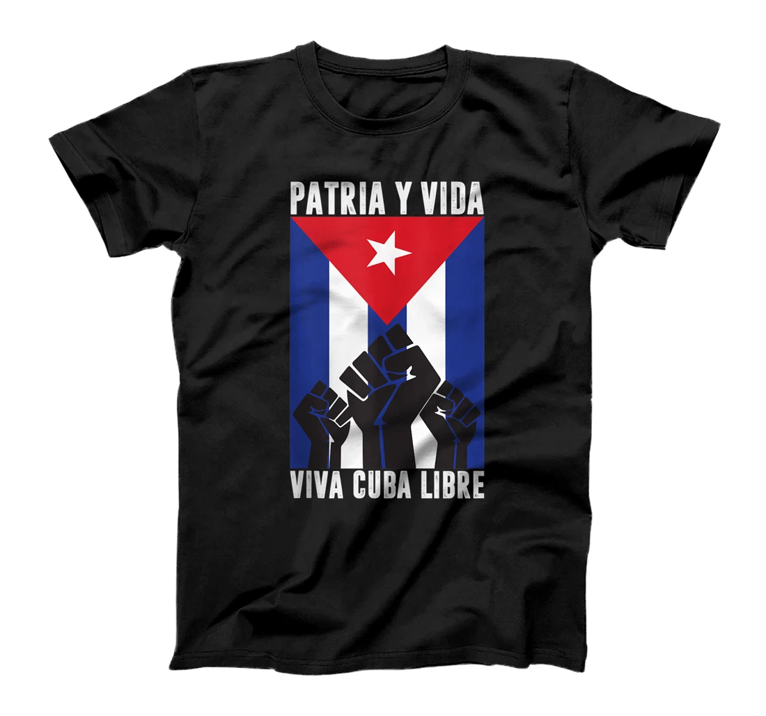 Personalized Patria Y Vida, Cuba Flag, Free Cuba, Cuban Fist, Movement T-Shirt, Women T-Shirt