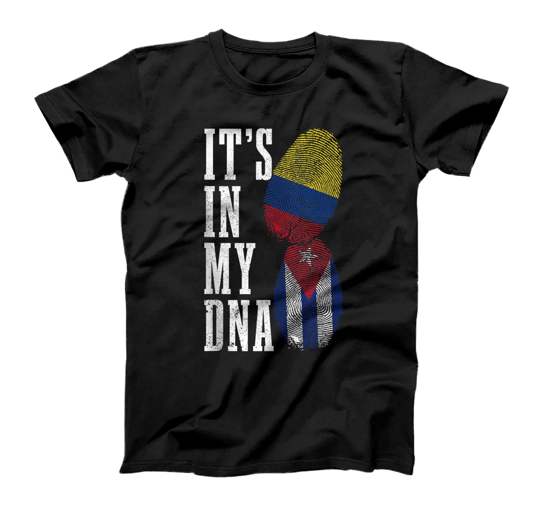 Personalized Cuba Colombia It's In My DNA Colombian Pride Cuban Roots T-Shirt, Women T-Shirt