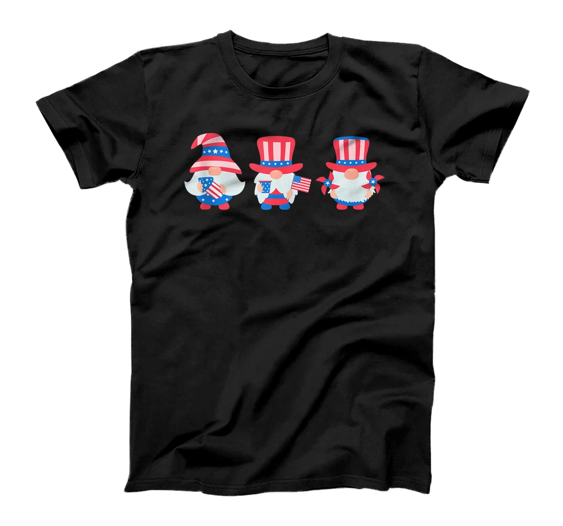 Personalized Patriotic Gnomes 4th Of July Tee Independence Day USA T-Shirt, Women T-Shirt