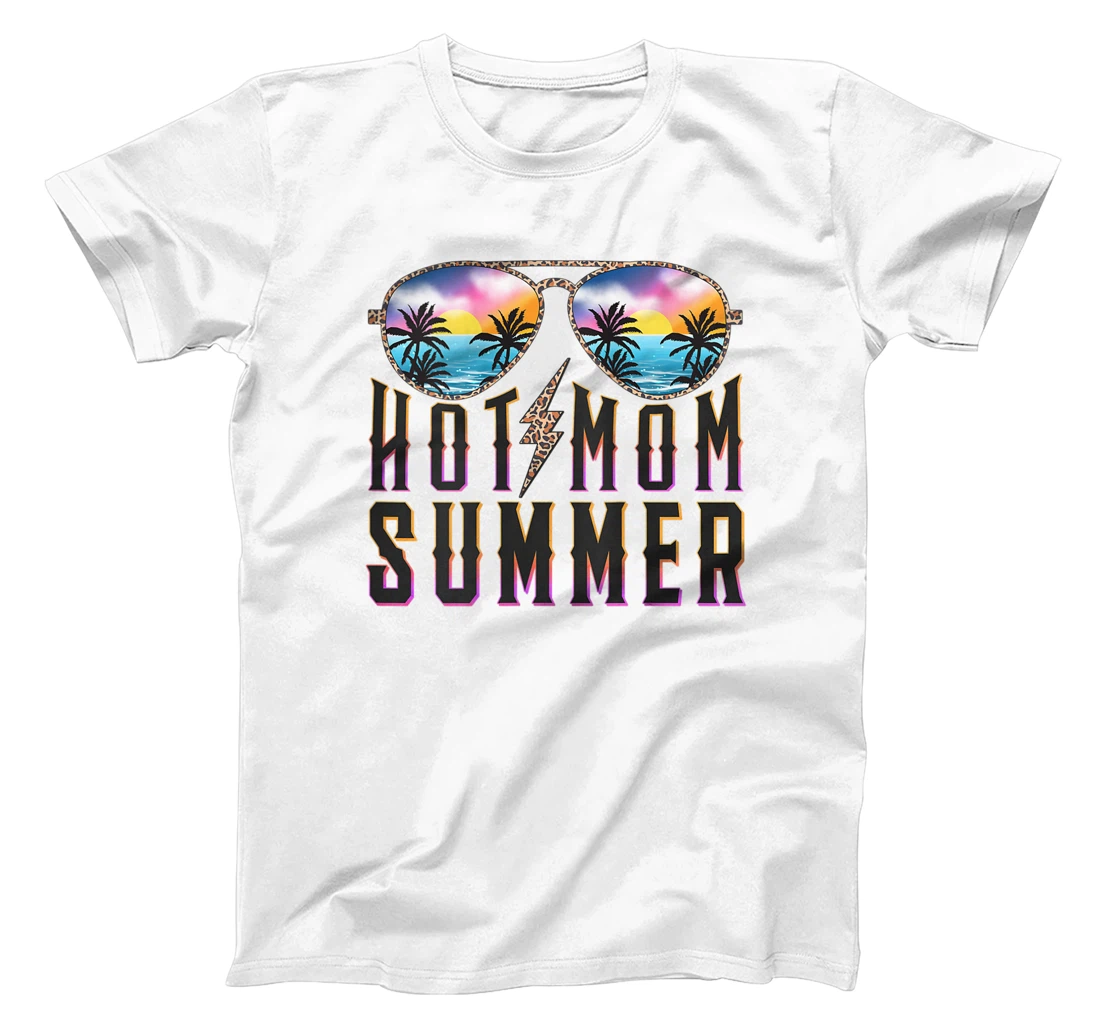 Personalized Womens Hot Mom Summer Women's Cool Beach Sunglasses Funny Mom Life T-Shirt, Women T-Shirt