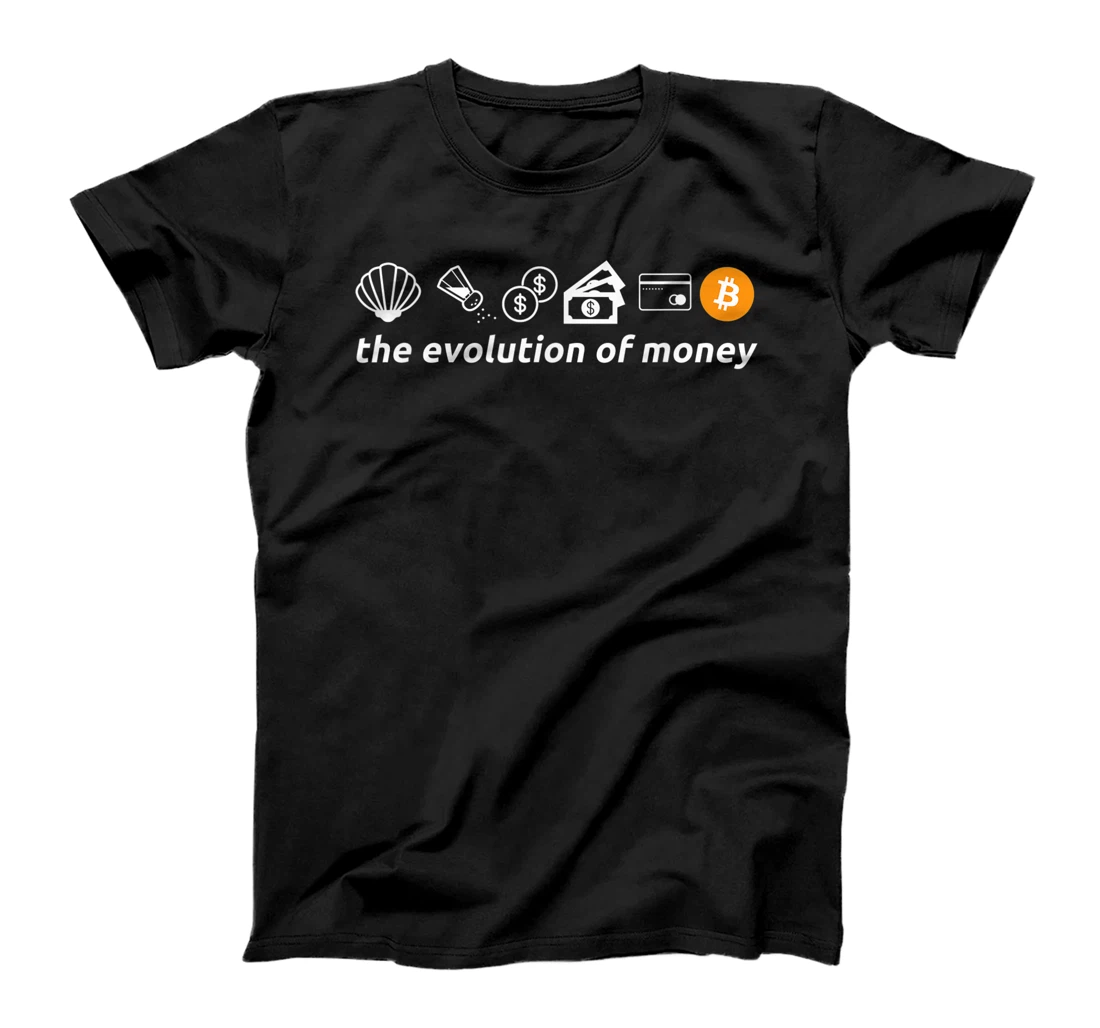 Personalized Bitcoin BTC Evolution Of Money Currency Coin Digital Crypto T-Shirt, Kid T-Shirt and Women T-Shirt