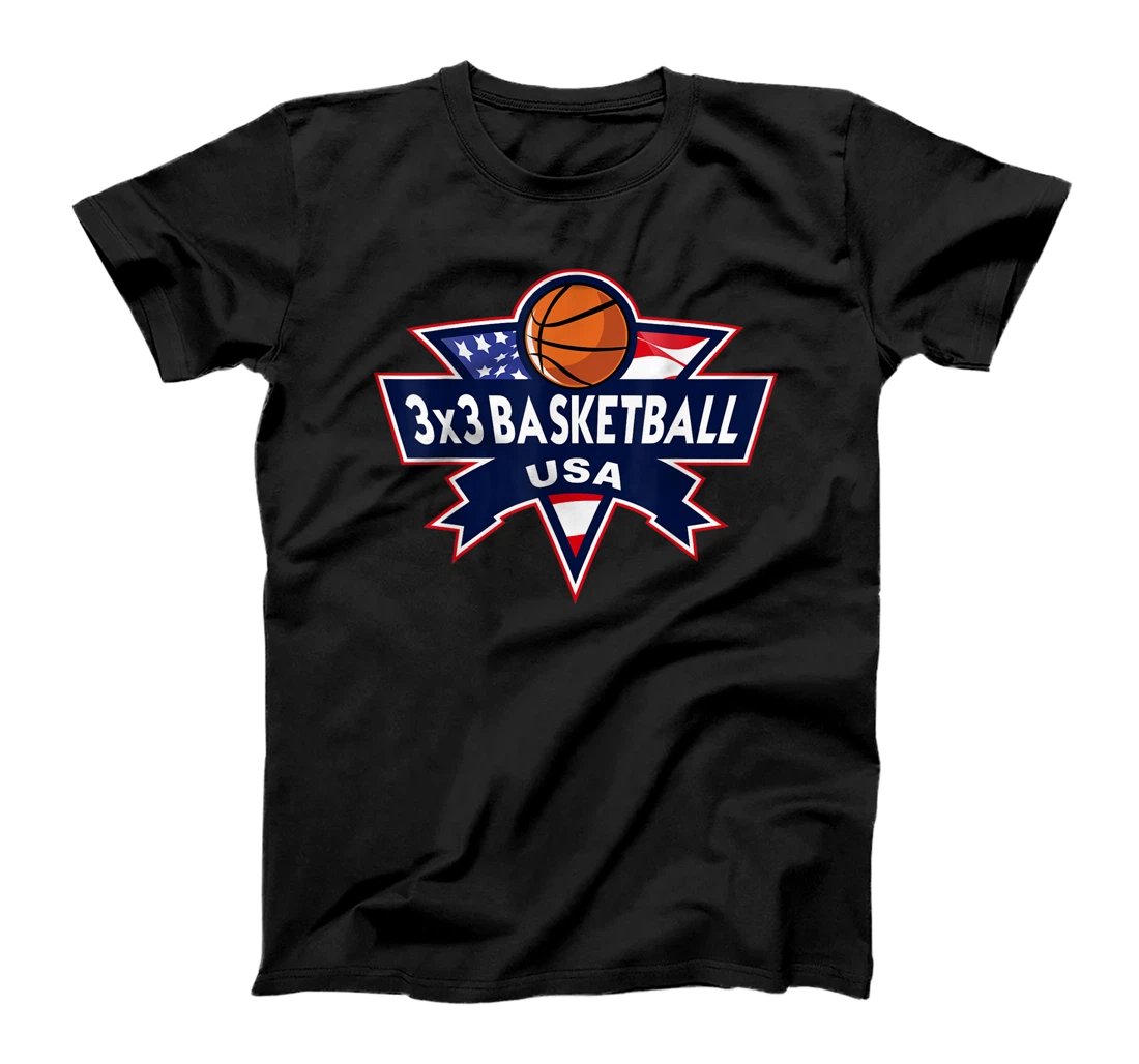 Personalized USA American Flag 3x3 Basketball Tokyo Games 2021 T-Shirt, Kid T-Shirt and Women T-Shirt