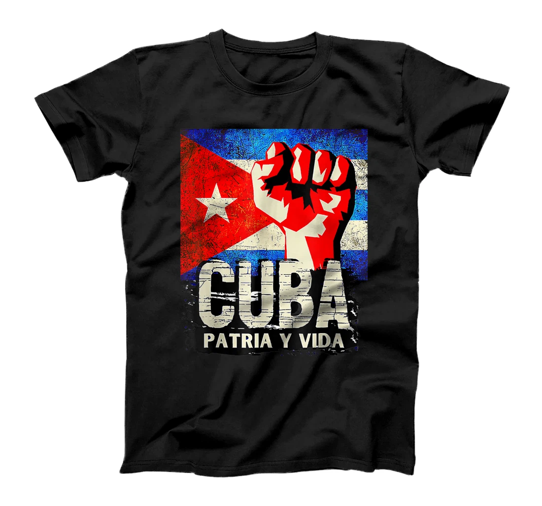 Personalized Viva Cuba Libre Patria Y Vida Cuba Flag, Cuban Revolution T-Shirt, Kid T-Shirt and Women T-Shirt