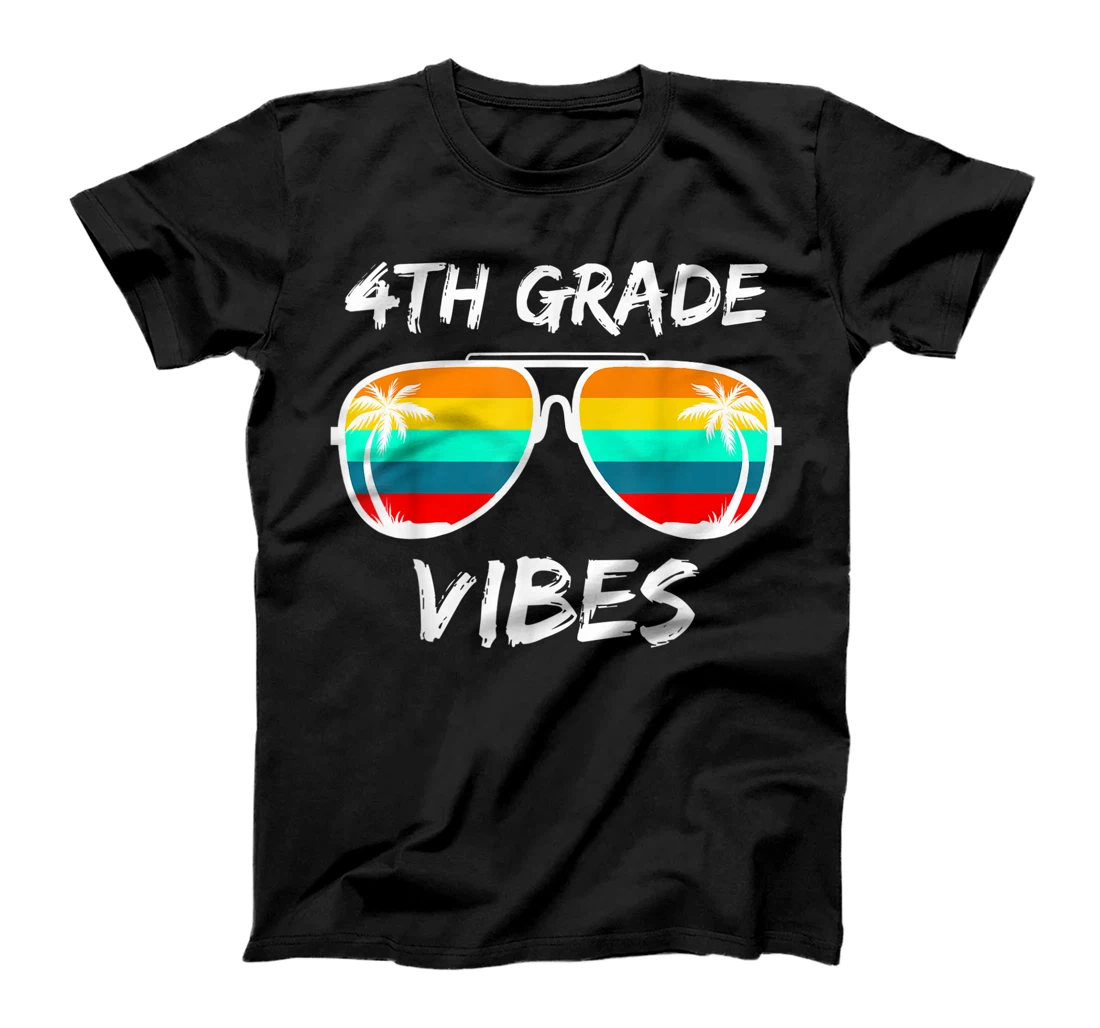 Personalized 4th Grade Vibes for Teachers & Students First Day of School T-Shirt, Kid T-Shirt and Women T-Shirt