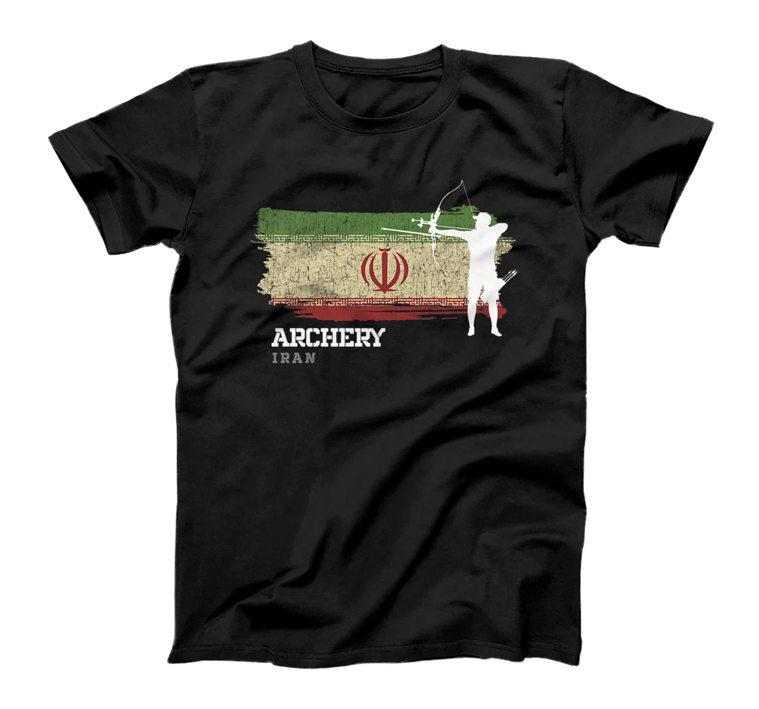 Personalized Iran Archery Team Sports Iranian Flag Bow Arrow T-Shirt, Women T-Shirt