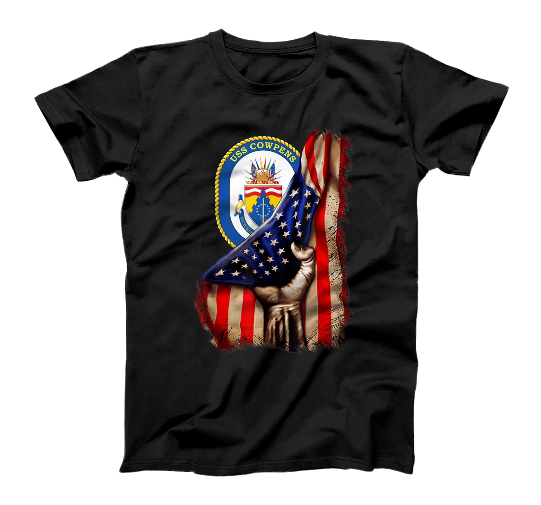Personalized USS Cowpens CG-63 American Flag T-Shirt, Kid T-Shirt and Women T-Shirt