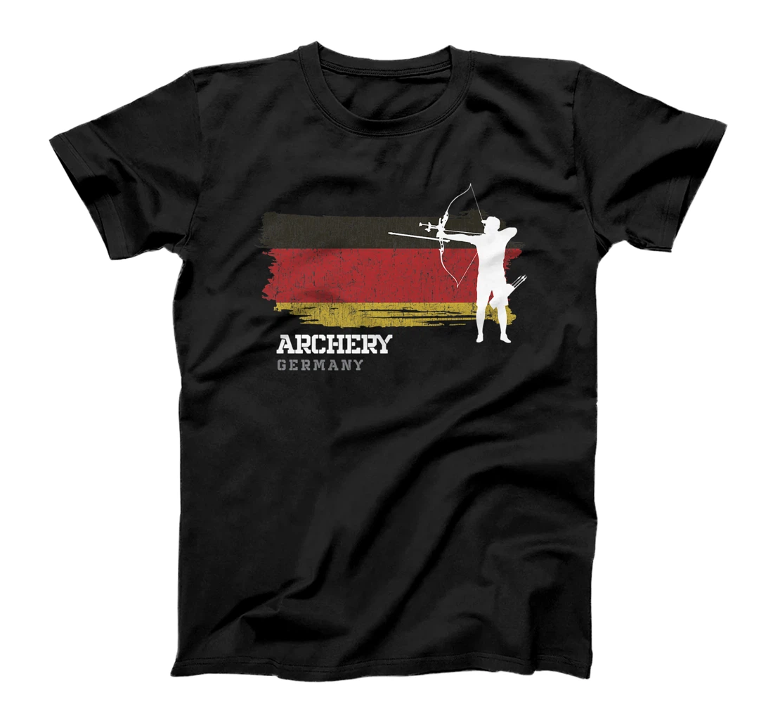 Personalized Germany Archery Team Sports German Flag Bow Arrow T-Shirt, Women T-Shirt