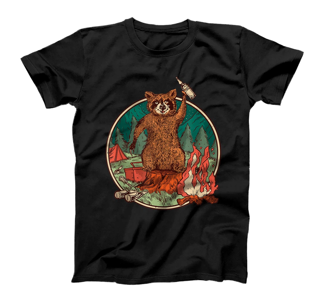 Personalized camping-raccoon T-Shirt, Women T-Shirt