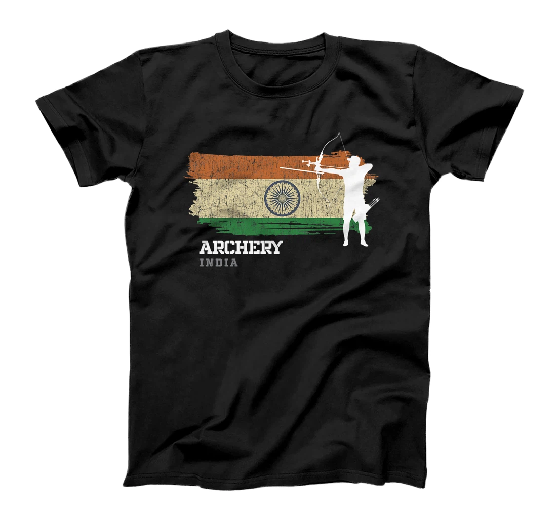 Personalized India Archery Team Sports Indian Flag Bow Arrow T-Shirt, Women T-Shirt