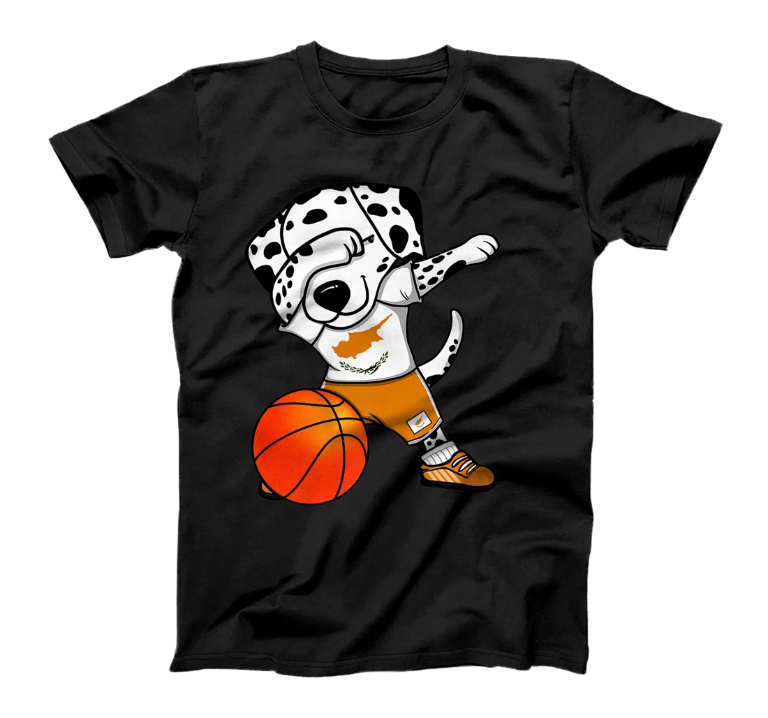 Personalized Dabbing Dalmatian Dog Cyprus Basketball Fans Jersey Sport T-Shirt, Kid T-Shirt and Women T-Shirt