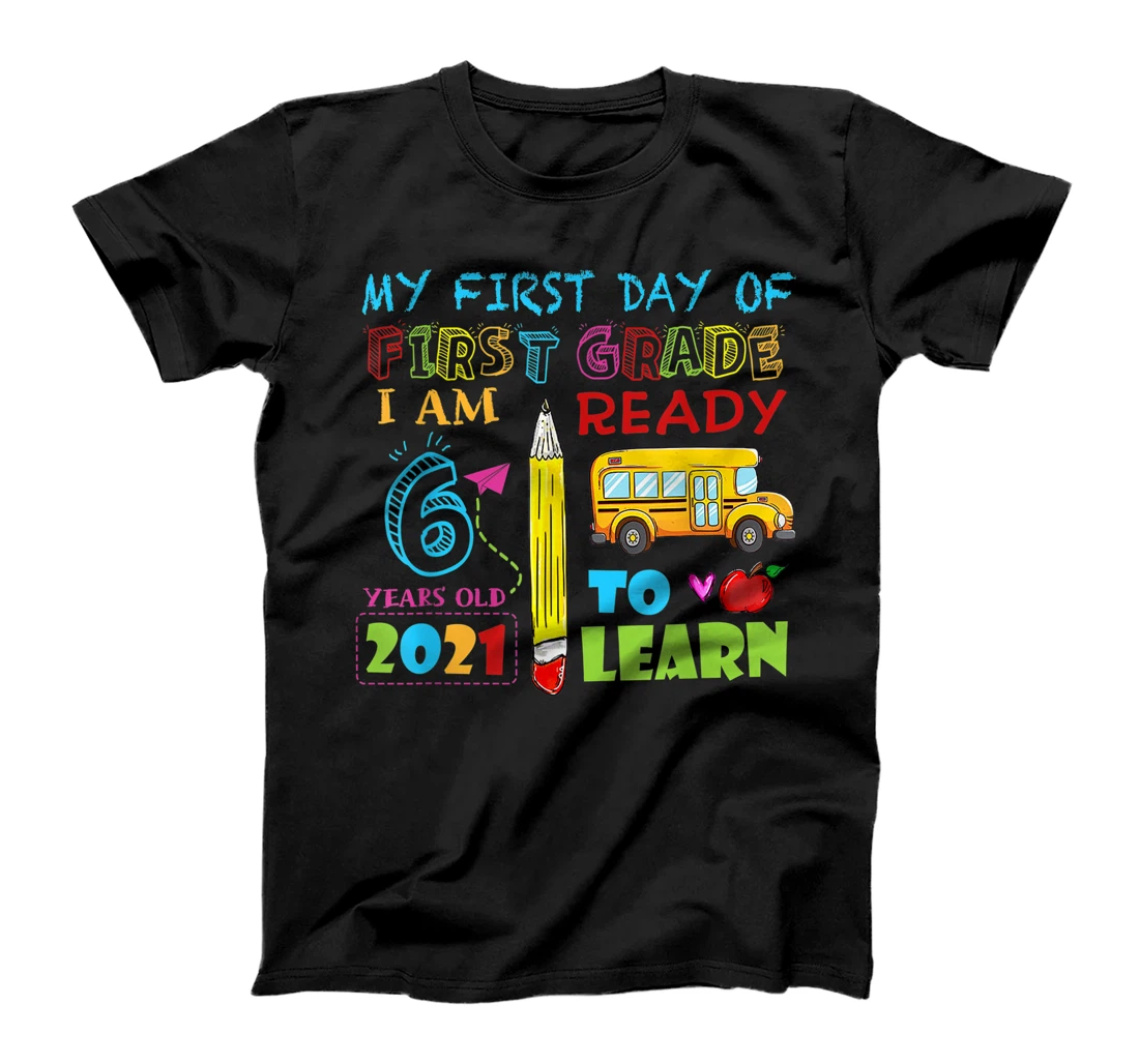 Personalized My First Day Of First Grade Teacher Student Back To School T-Shirt, Women T-Shirt