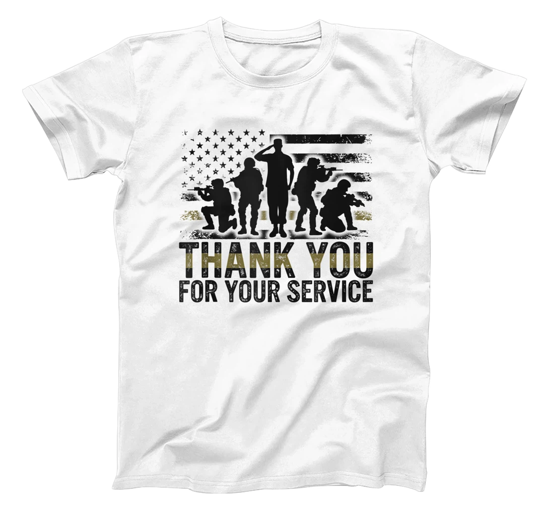 Personalized Veteran Thank You For Your Service Veterans Day Appreciation T-Shirt, Women T-Shirt
