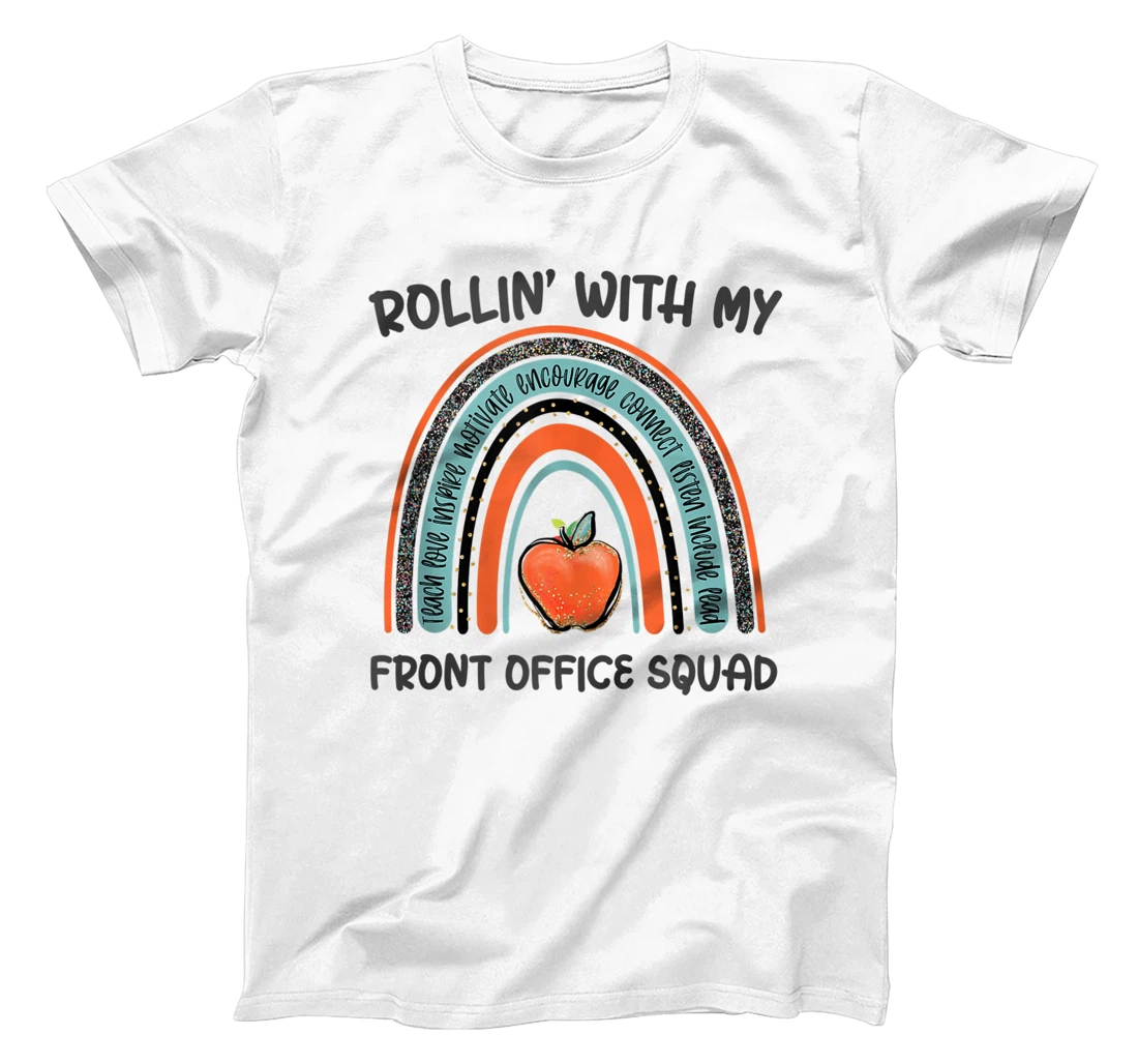 Personalized Rollin with my Front Office Squad Squad boho Back to school T-Shirt, Women T-Shirt