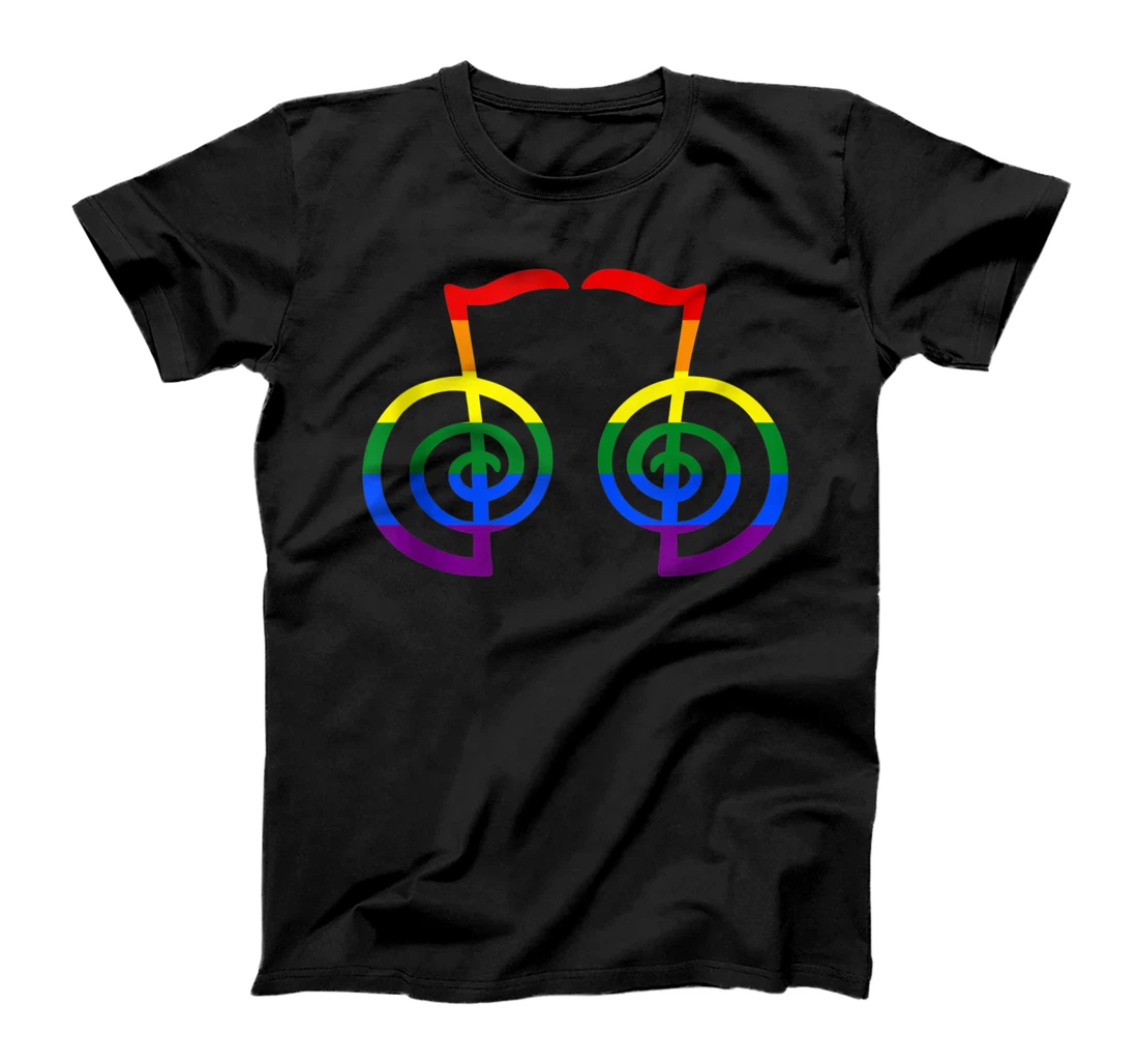 Personalized LGBT Pride Flag Kriya Reiki Symbol Yoga Spiritual T-Shirt, Women T-Shirt
