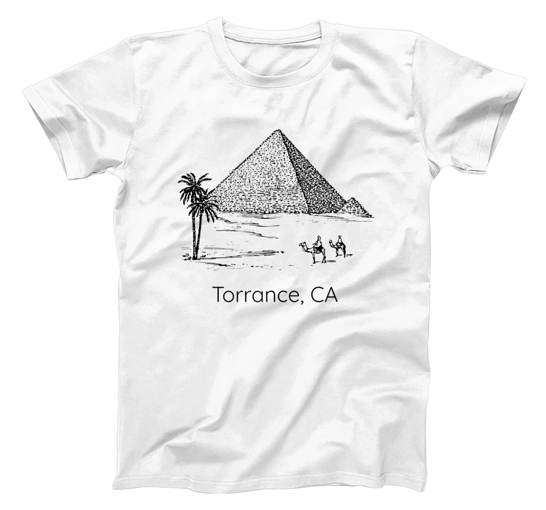 Personalized Funny Pyramid Torrance CA Bad Geography Stupid Humor Joke T-Shirt, Women T-Shirt