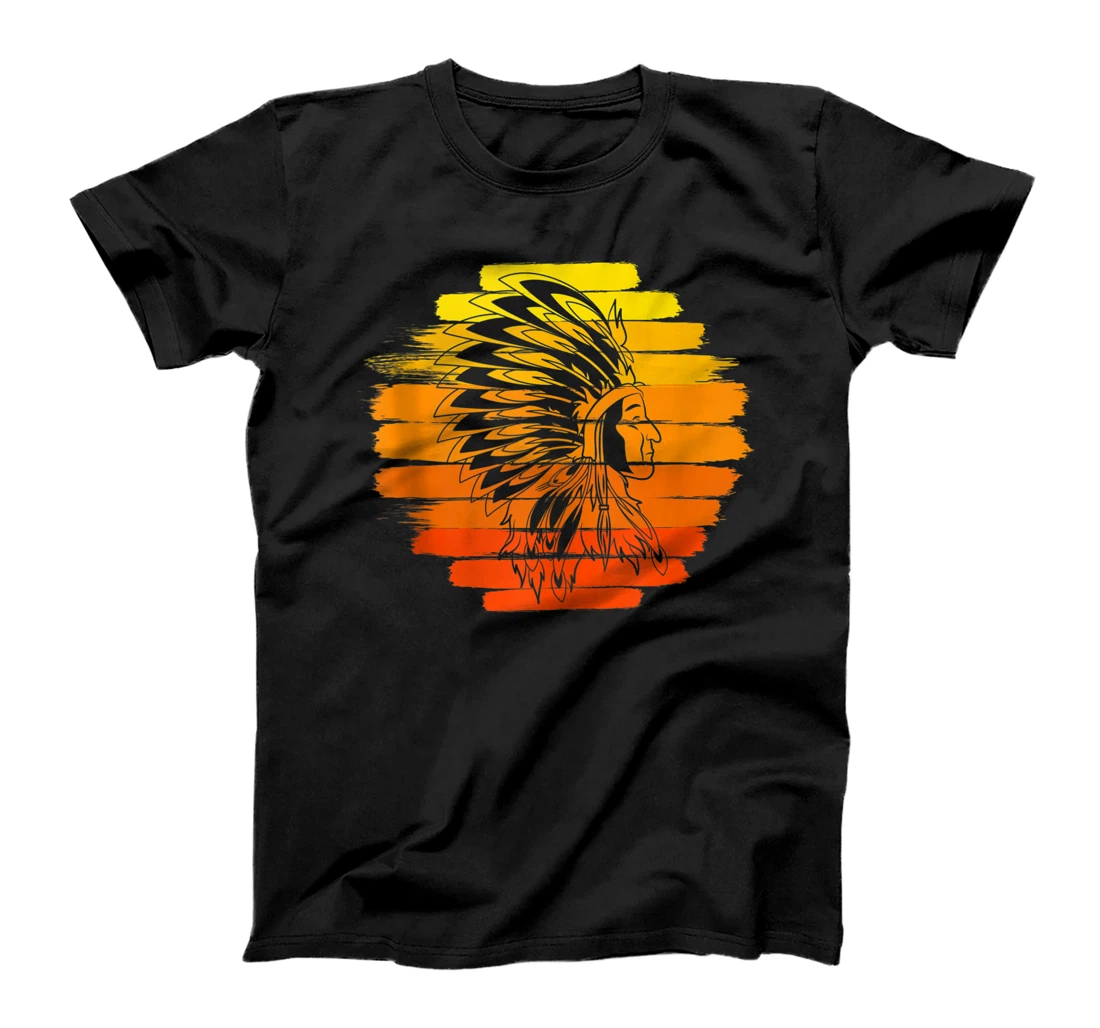 Personalized Native American Headdress Indian Pride Native American T-Shirt, Women T-Shirt