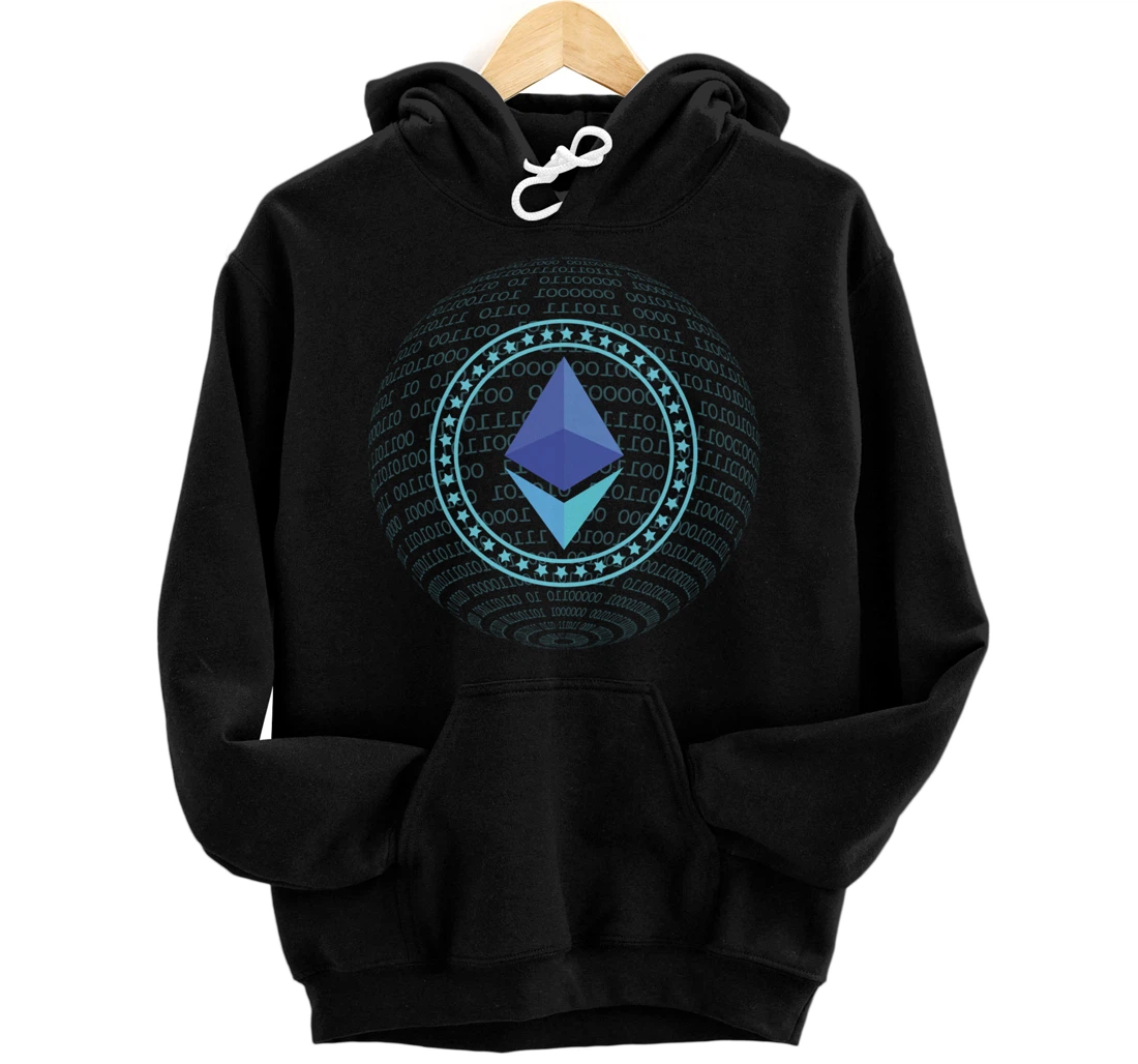 Personalized Ethereum Logo ETH Cryptocurrency Pullover Hoodie