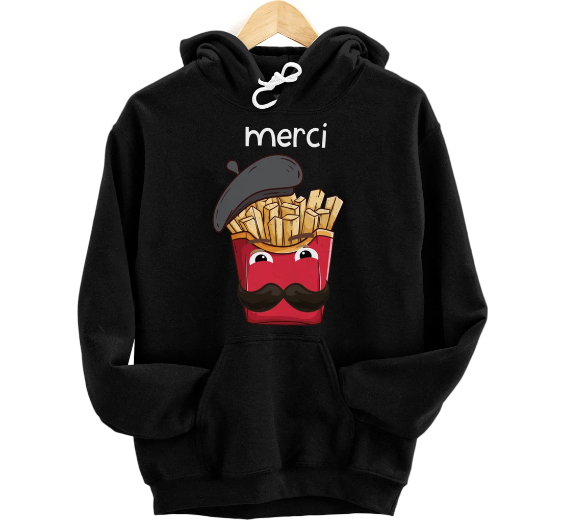 Personalized Funny French Merci. French Fries Potato French Fries Pullover Hoodie