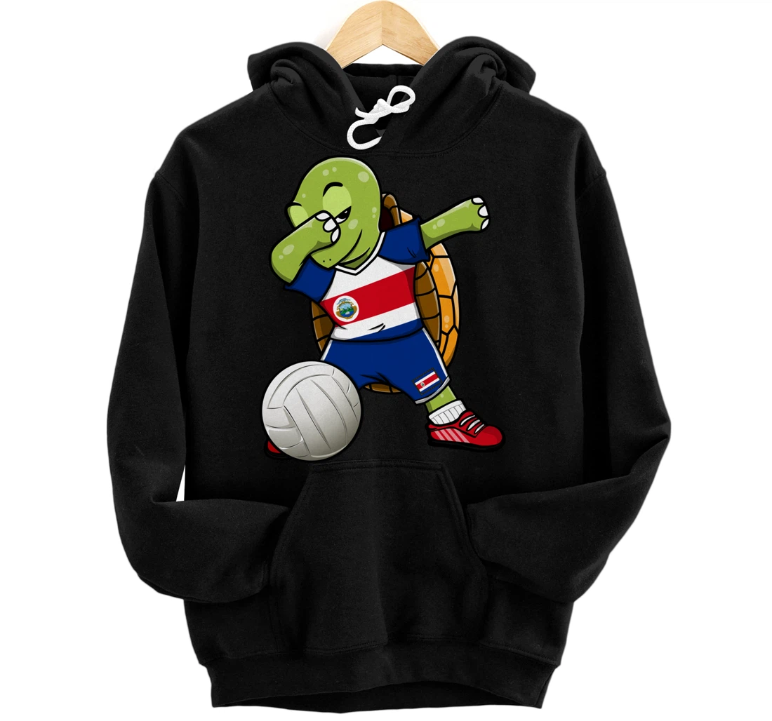 Personalized Dabbing Turtle Costa Rica Volleyball Fans Jersey Sport Flag Pullover Hoodie