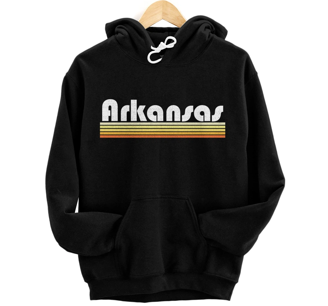 Personalized Arkansas Retro Style State Vintage Pride 70s 80s 90s Home Pullover Hoodie
