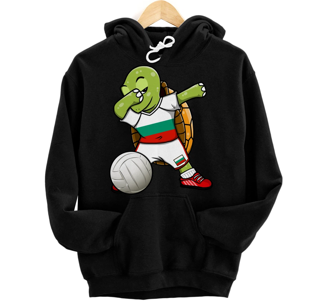 Personalized Dabbing Turtle Bulgaria Volleyball Fans Jersey Sport Flag Pullover Hoodie
