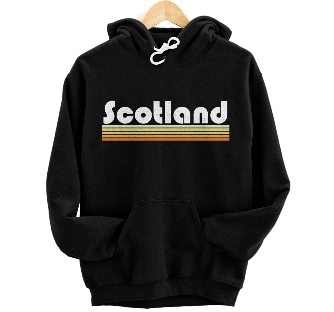 Personalized Scotland Retro Style Country Vintage Pride 70s 80s Home Gift Pullover Hoodie