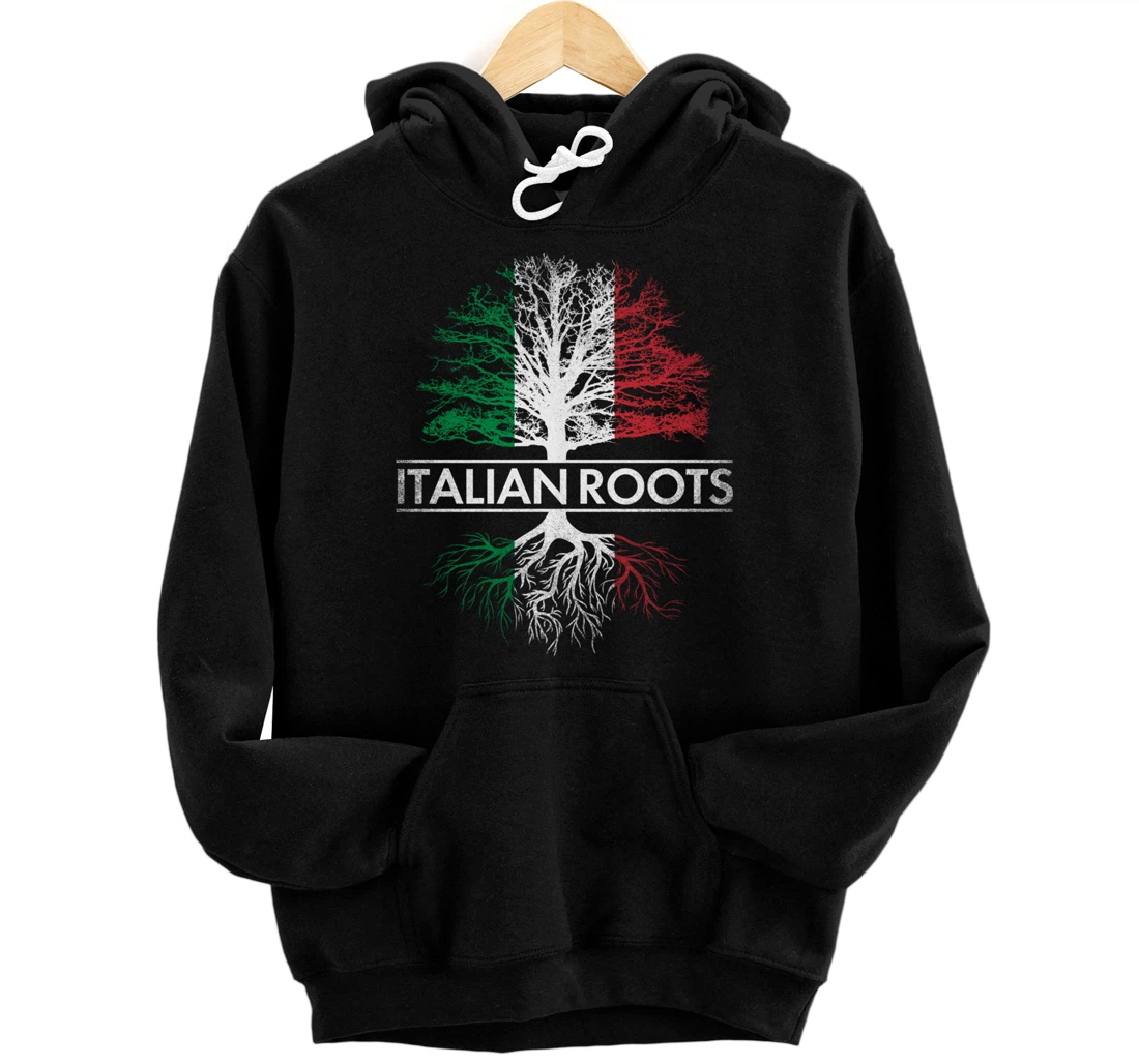 Personalized Italian Italy Flag Pride Country Home Family Roots Tree Gift Pullover Hoodie