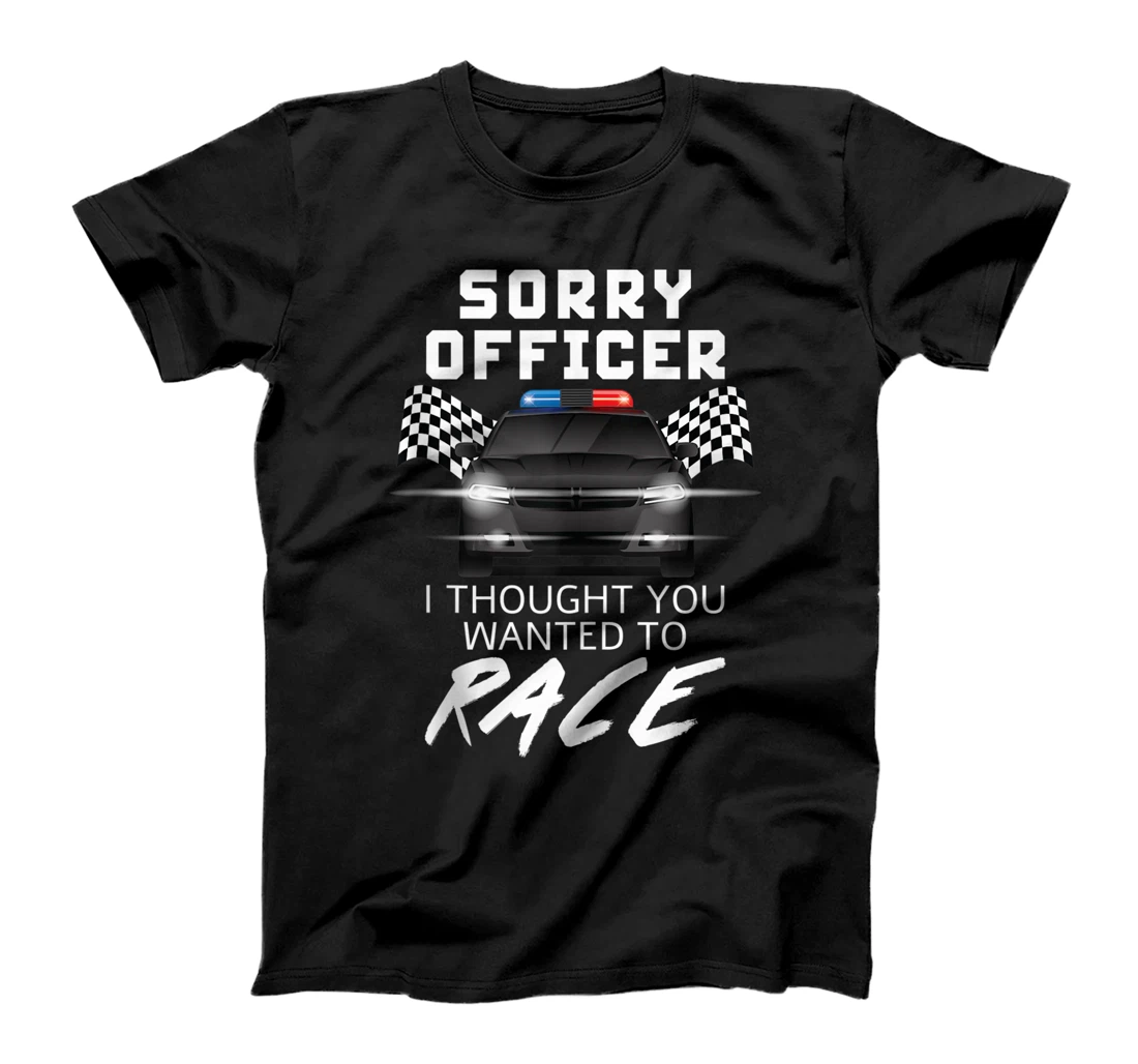 Personalized Sorry Officer Race Car Racing Tuner Police Turbo Boosted JDM T-Shirt, Women T-Shirt