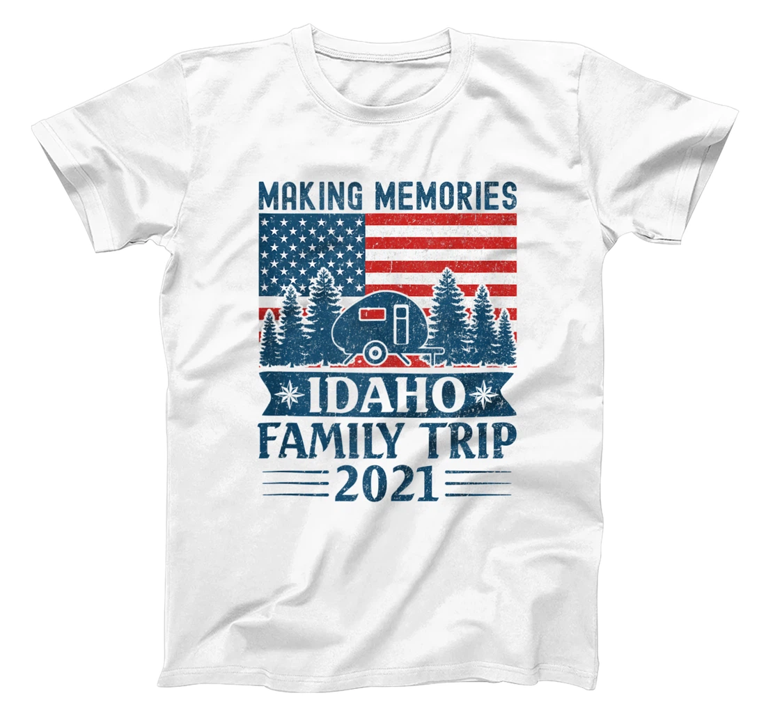 Personalized Idaho Family Vacation 2021 Mountains And Camping Family Trip T-Shirt, Women T-Shirt