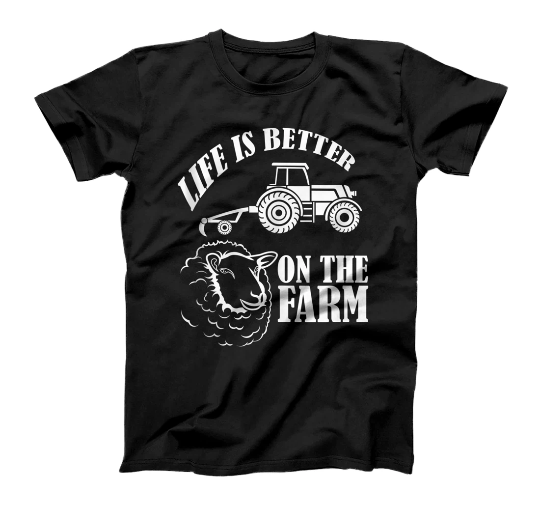 Personalized Sheeps and Tractors Ironic Farmer Life T-Shirt, Women T-Shirt